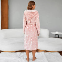 Flannel Hooded Pajamas Robe