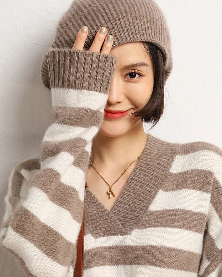 Pure Cashmere Knitted Beret