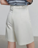 Wide-Leg Denim Shorts
