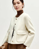 Wool Blend Single Breasted Jacket