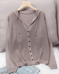 Ice Silk Hollow Knit Cardigan