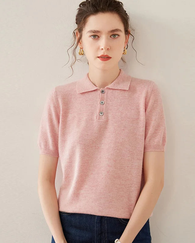 An understated alternative to the everyday tee, this knitted polo balances a gently textured surface with a clean, familiar shape.