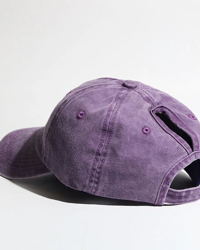 Washed Ponytail Baseball Cap