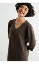 Cashmere Half Sleeve Sweater Dress