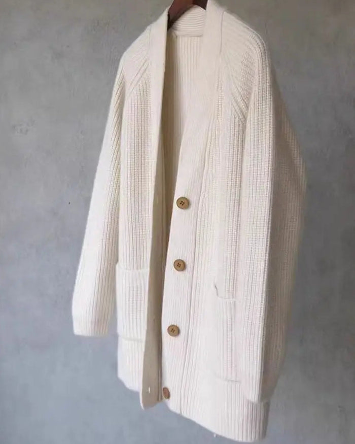 Merino Wool Pocket Cardigan