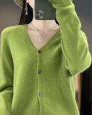 Merino Wool V-Neck Cardigan