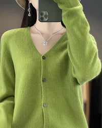 Merino Wool V-Neck Cardigan