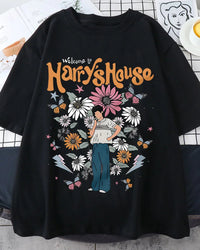 Vintage Illustration Relaxed Cotton Top