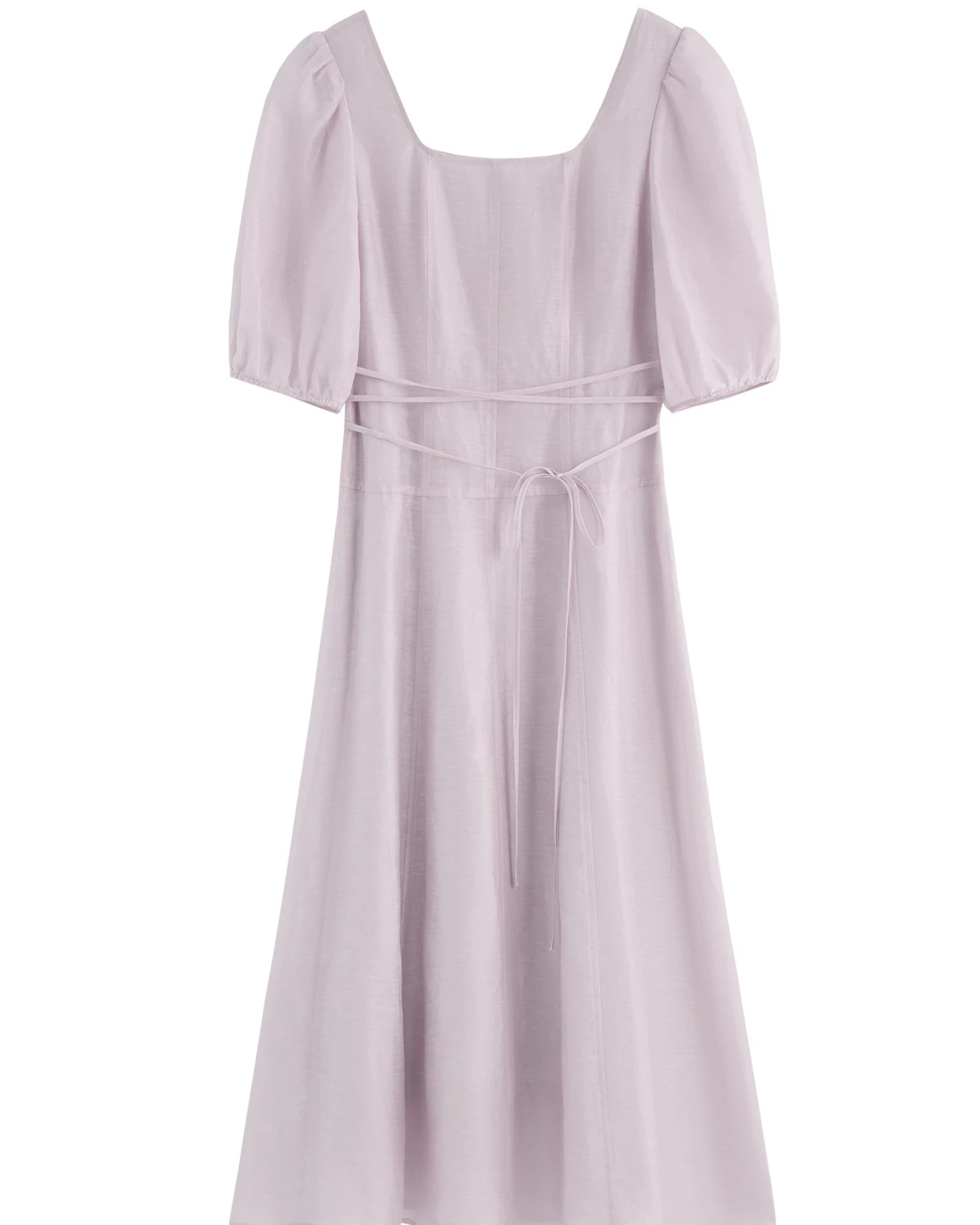 Puff Sleeve Square Neck French Style Dress