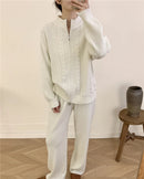 O Neck Sweater & Wide Leg Pants TrackSuit
