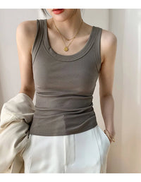 Ribbed Knitted Casual Vest
