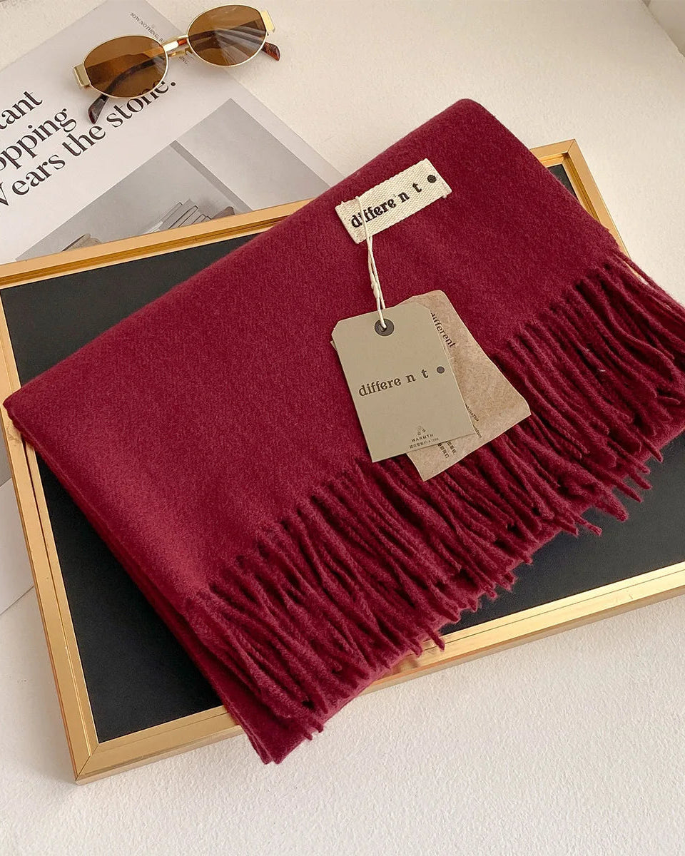 Faux Cashmere Thick Wrap Scarf in Colors
