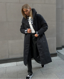 Belted Quilted Long Puffer Coat