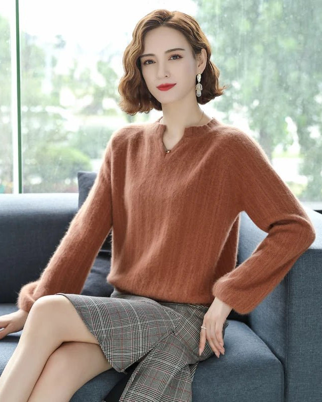 Mink Cashmere Knitted Pullover