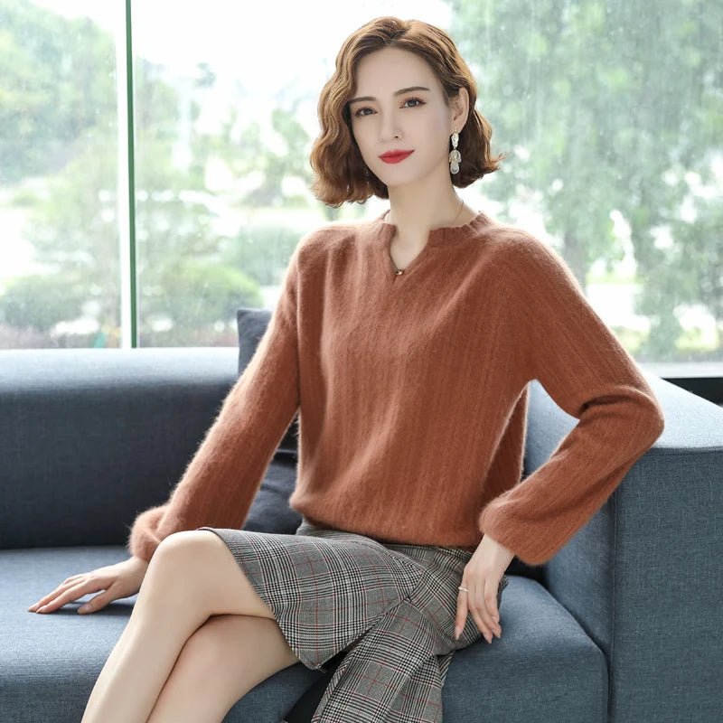 Mink Cashmere Knitted Pullover