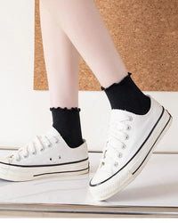 Cotton Ruffle Trim Ankle Socks