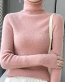 Wool Long-Sleeved Turtleneck Slim Fit Sweater