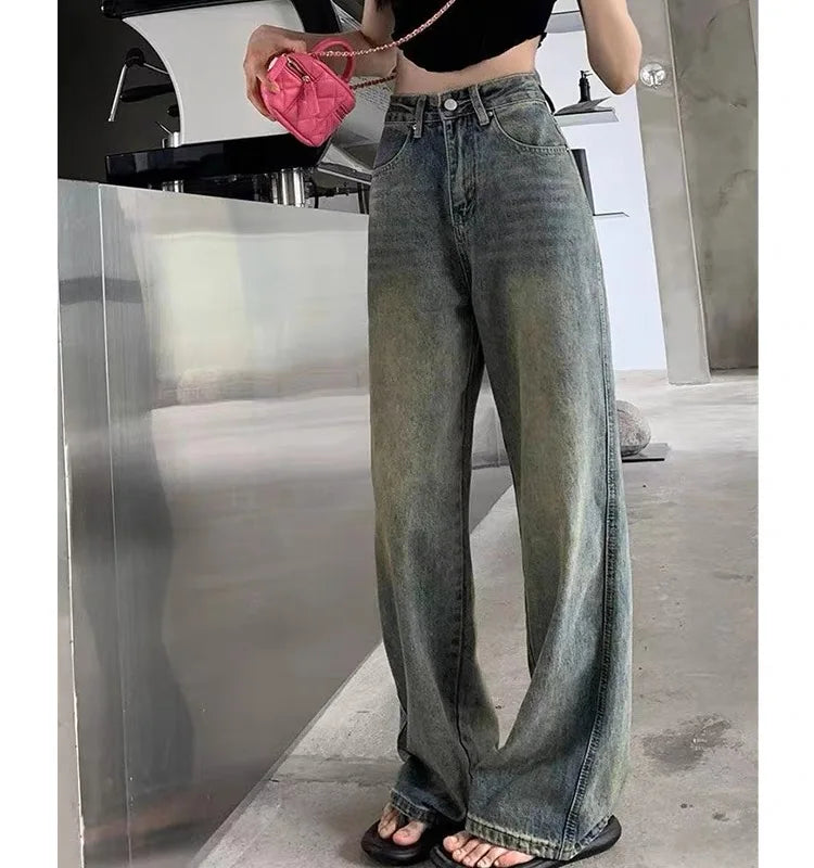 Vintage High Waist Wide-Leg Jeans