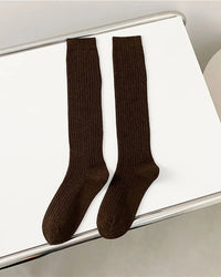 Preppy Knee-High Cotton Socks