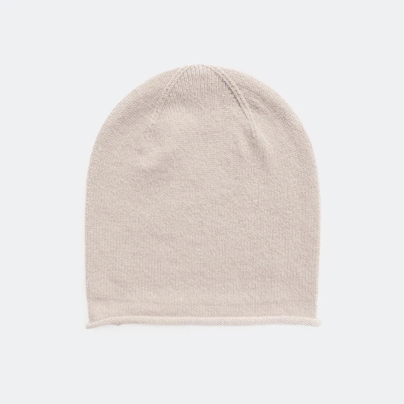 Rolled-Edge Wool Slouch Beanie