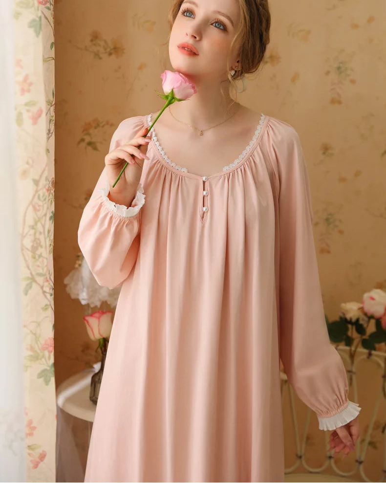 Cotton Round Neck Plus Size Nightdress