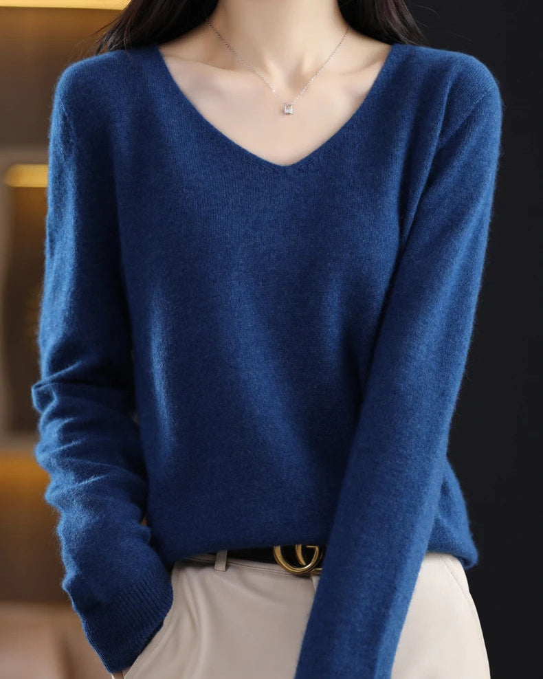 Merino Wool V-Neck Sweater