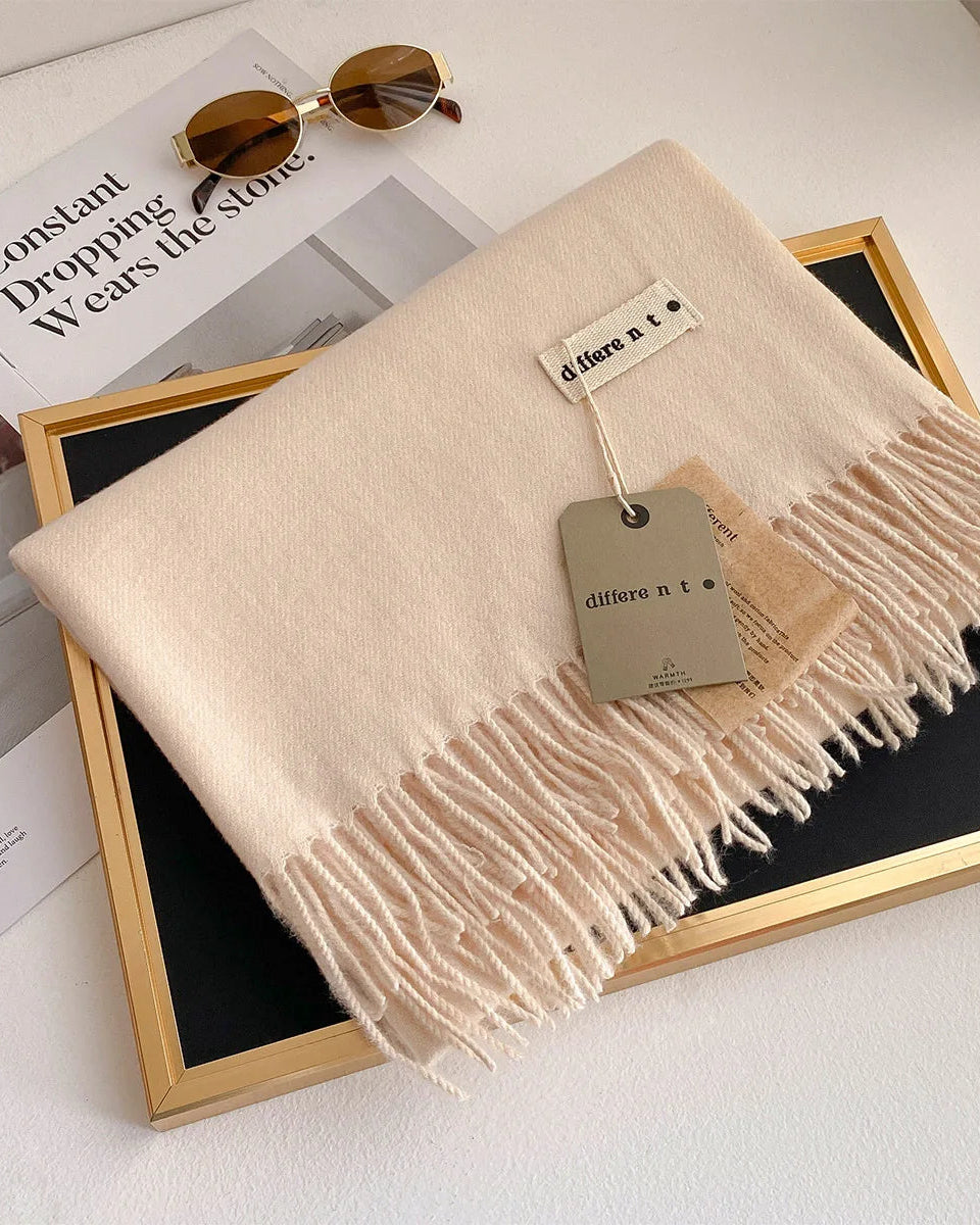 Thick Faux-Cashmere Shawl