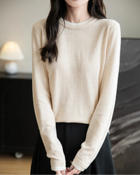 Layered-Look Wool-Blend Knit Top