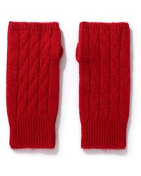 Wool Fingerless Thumb Hole Mittens