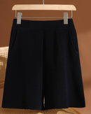 Merino Wool High-Waist Knit Shorts