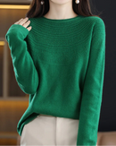 Merino Wool Hollow-Knit Pullover