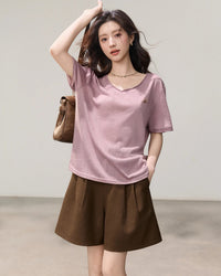 High-Waisted A-Line Straight Leg Shorts