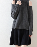Wavy High-Waisted Sweet Knit Wool Mini Skirt