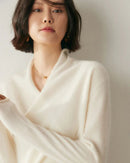 New Pure Cashmere V-Neck Knit Sweater