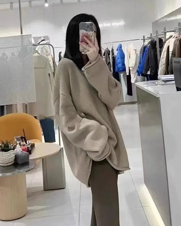 Mid-Length Cashmere Crewneck Sweater