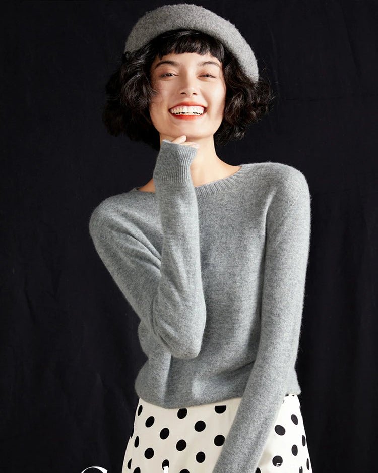 Cashmere Casual Crew Neck Loose Sweater