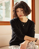 Cashmere Crew Neck Long-Sleeved Pullover Sweater