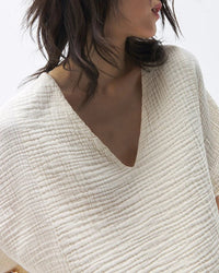 Cotton Oversized V-Neck Tee