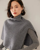 Cashmere Turtleneck Knitted Shawl Scarf