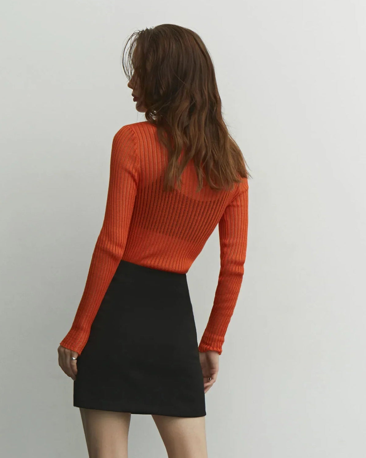Slim See-Through Pullover Top