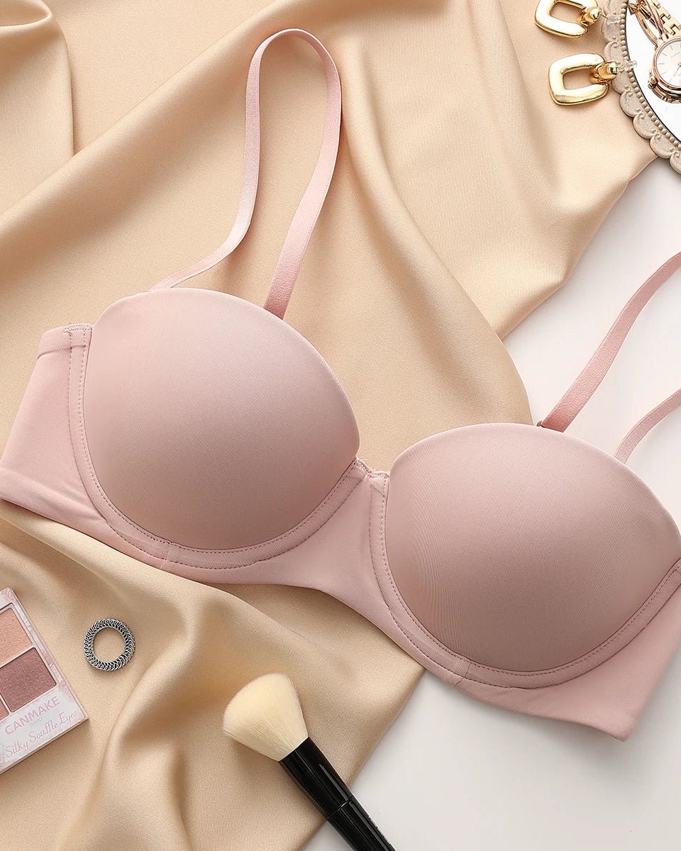 Plus-Size Cotton Half-Cup Push-Up Bra