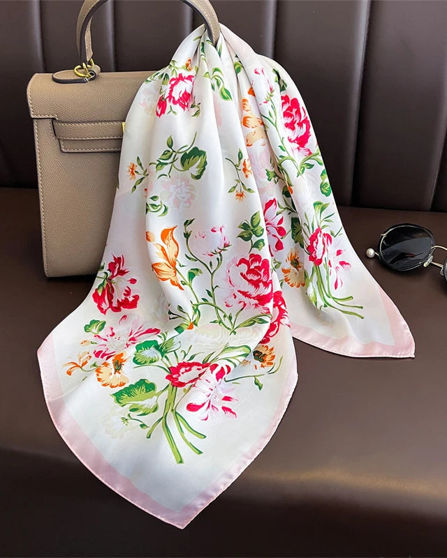 Multifunction Paisley Square Silk Scarf