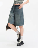 Loose-Fitting Hip-Covering Slimming Denim Shorts
