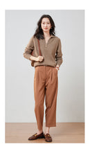 Pure Cashmere Half-zip Collar Jumper