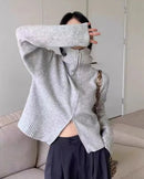 Wool Turtleneck Zip Cardigan