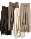 Merino Wool Wide Leg Knit Pants