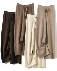 Merino Wool Wide Leg Knit Pants