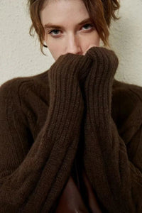 Crew Neck Thick Cashmere Sweater