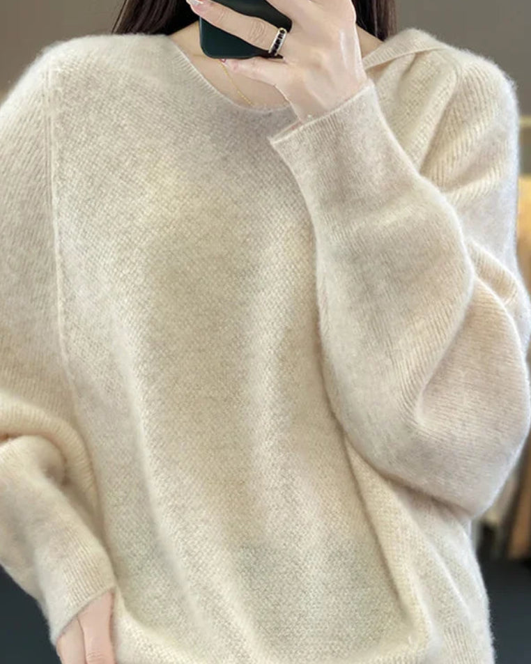 Hooded Wool Knitted Sweater