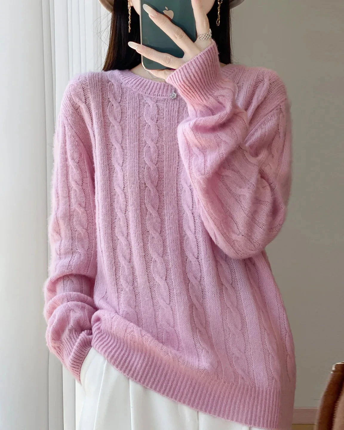 Women Soft Wool Turtleneck Sweater